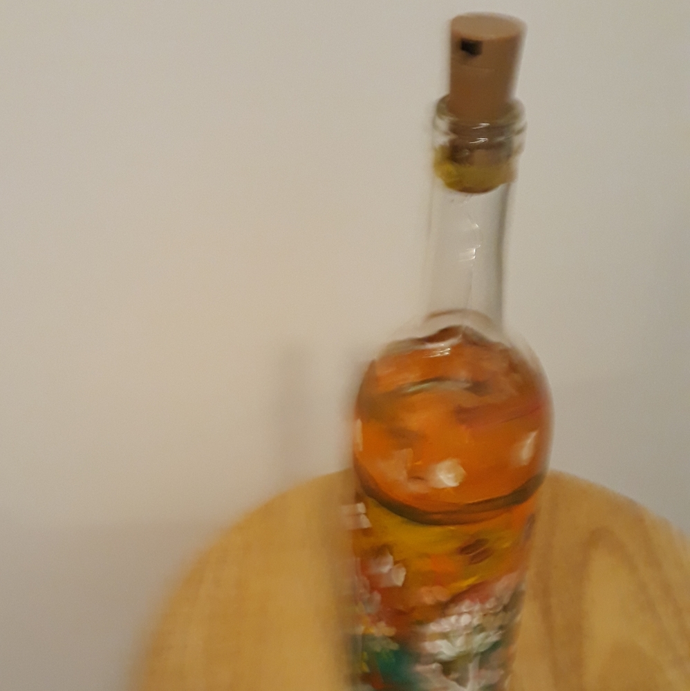 Hand painted light bottle home decor garden art brand new
